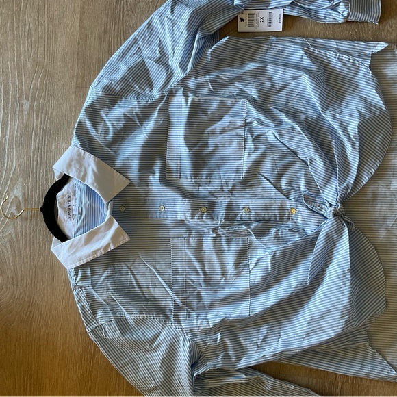 Perfect Oversized Stripe Shirt no.1 Light blue stripe.💙💙 - Picture 4 of 6